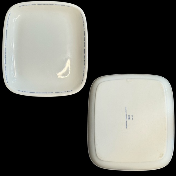 Vintage Midwest Express Airlines First Class Snack Trays & Dinner Plates - Picture 8 of 9